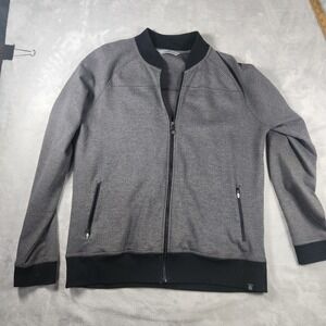 tasc Performance Mens Large Gray Black Full Zip Jacket Bamboo Active Outdoors